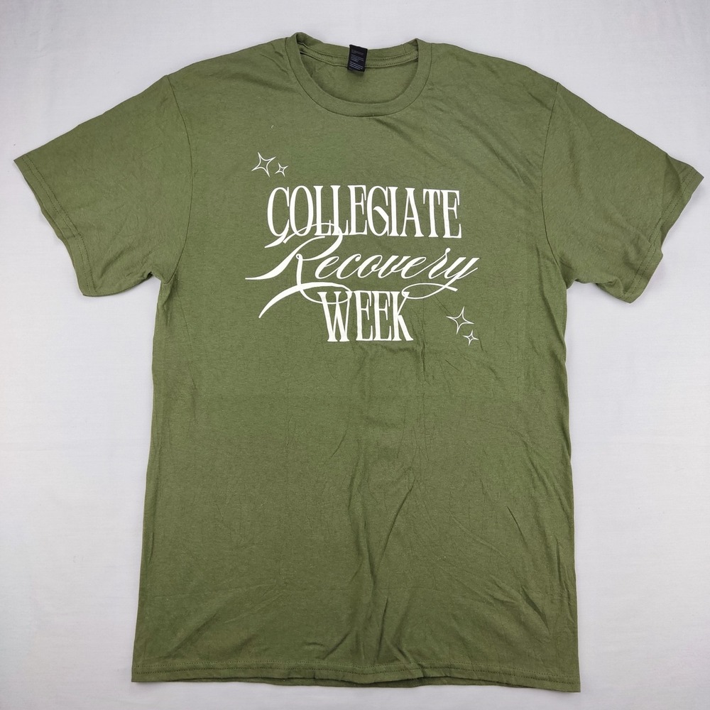 Port & Co T-Shirt Mens M Green Collegiate Recovery Week Baylor BARC Graphic Tee